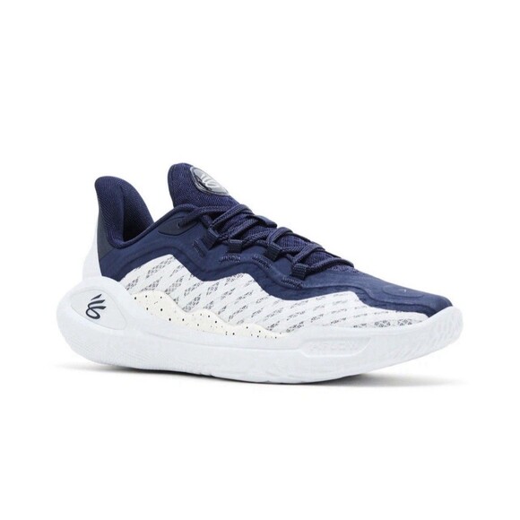 Mens Size 13 Under Armour Curry 11 Team Basketball Shoes Navy White 3027637-102 main image 4